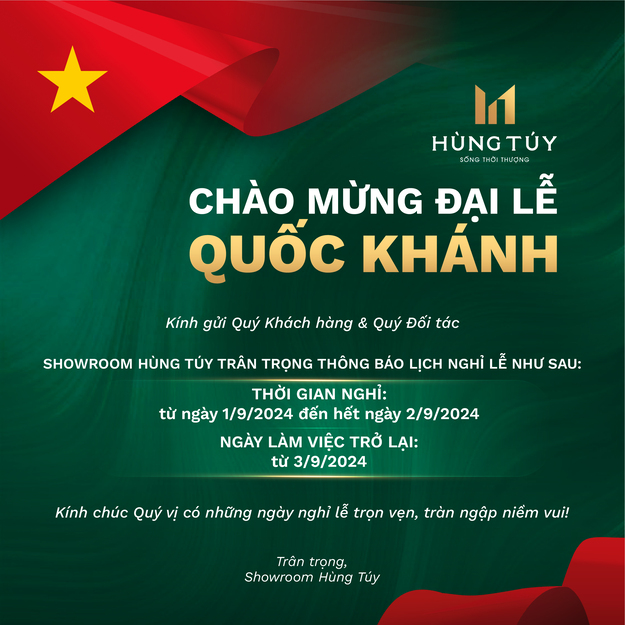 Thông báo nghỉ lễ Quốc Khánh 2/9 năm 2024